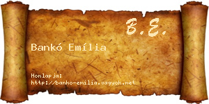 Bankó Emília névjegykártya
